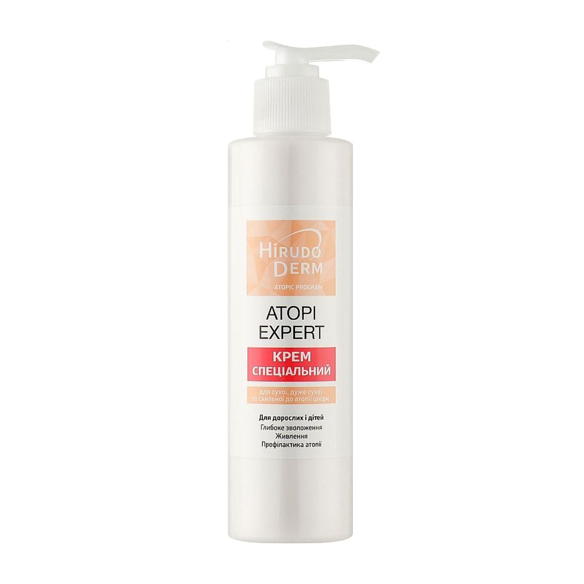 Спеціальний крем для тіла Hirudo Derm Atopic Program Atopi Expert для сухої, дуже сухої та схильної до атопії шкіри, 200 мл